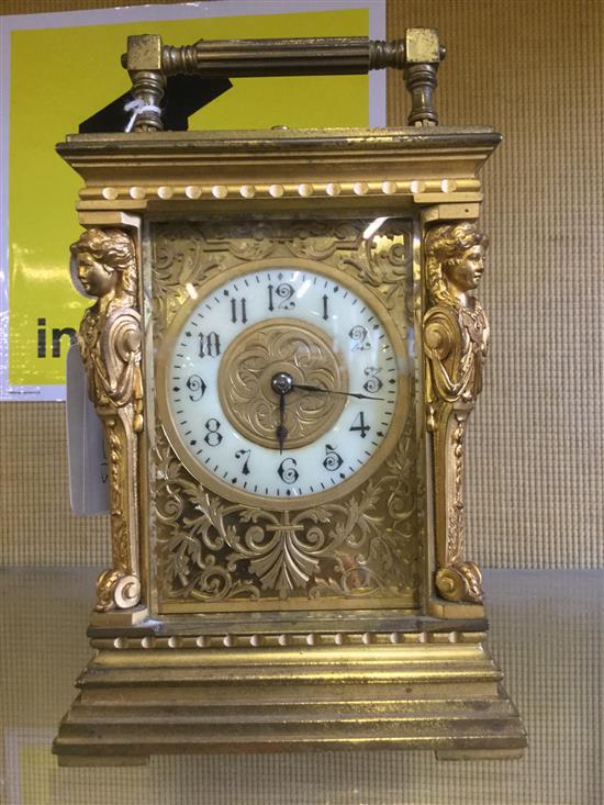 Repeating carriage clock